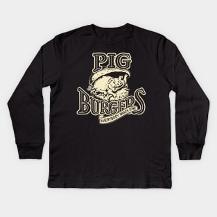 Pig Burgers Kids Long Sleeve T-Shirt